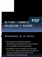 Activos Financieros Valuacion y Riesgo