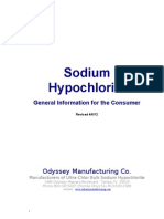 Sodium Hypochlorite: General Information For The Consumer