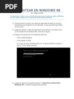 Evidencias para Formatear Windows 98
