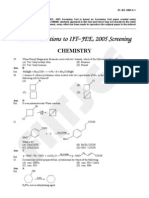 Iit Jee Screening Chemistry 2005 Solution