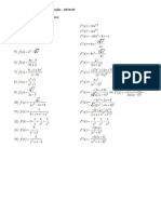 Lista de Exercícios - Derivadas