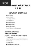 Cirurgia Gástrica I e Ii Técnica Cirúrgica