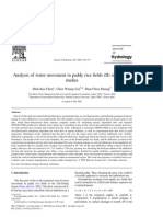 Analysis of Water Movement in Paddy Rice Fields (II) Simulation Studies