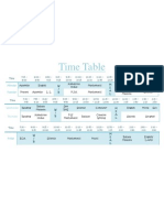 Timetable