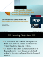 Financial Assets, Money, Financial Transactions, and Financial Institutions