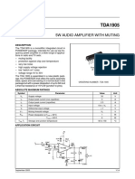 5W Audio Amplifier With Muting: Description