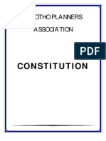 Lesotho Planners Association: Constitution