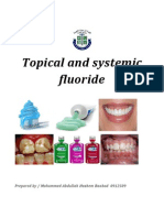 Topical and Systemic Fluoride