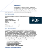 Organization of The Project: Chapter Scheme