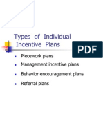 Types of Individual Incentives