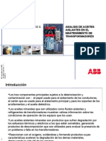 Análisis de Aceites Aislantes en El Mtto de TX