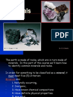 Minerals: Dr. R. B. Schultz