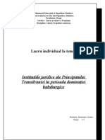 Instituţiile Juridice Ale Principatului Transilvaniei În Perioada Dominaţiei Habsburgice