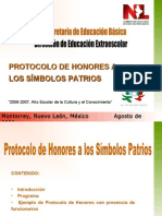 Protocolos de Honores A Los Símbolos Patrios