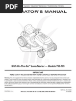 MTD 771 Operator's Manual