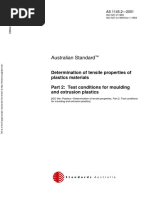 As 1145.2-2001 Determination of Tensile Properties of Plastics Materials Test Conditions For Moulding and Ext