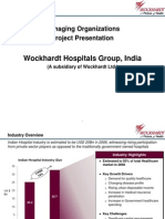 Wockhardt Hospitals Group, India: Managing Organizations Project Presentation