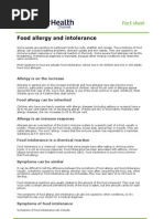 Food Allergy and Intolerance