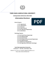 Information Brochure: Tamil Nadu Agricultural University