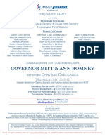 An Evening With Gov. Mitt & Ann Romney For Romney For President