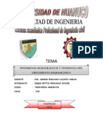 Fenómenos Demográficos y Tendencia Del Crecimiento Demográfico