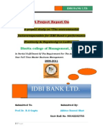 Idbi Bank LTD.: A Project Report On