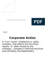 For Corporate Actions