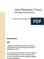 Uncertainty Reduction Theory