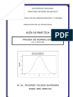 Prueba de Normalidad - Estadística