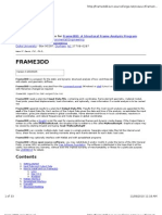 Frame3Dd: User Manual and Reference For