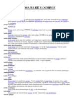 Glossaire de Biochimie