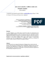 Desarrollo, Recursos Naturales y Conflictos Sociales en Patagonia