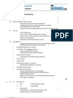 P1 - 4 - Generating Electricity Mark Scheme