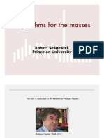 Algorithms For The Masses: Robert Sedgewick Princeton University