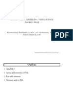 COMP 3620: Artificial Intelligence Jochen Renz: Knowledge Representation and Reasoning, Part 2: First-Order Logic