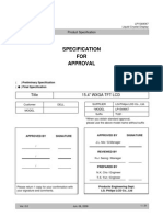 Specification FOR Approval: 15.4" Wxga TFT LCD Title