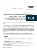 Reproduction Numbers and Sub-Threshold Endemic Equilibria For Compartmental Models of Disease Transmission