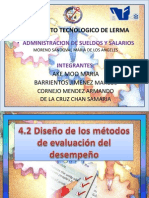 4.2 Diseño de Los Metodos de Evaluacion de Desempeño