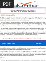 CBSE Psychology Syllabus