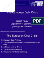 The European Debt Crisis: Joseph Foudy Department of Economics Jfoudy@stern - Nyu.edu