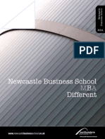 Newcastle Business School MBA Brochure