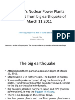 TEPCO's Nuclear Power Plantssuffered From Big Earthquake Ofmarch 11,2011