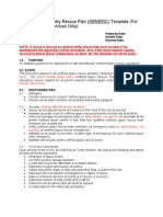 Confined Space - Generic - Rescue Plan Template