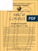 AMC 10 Contest A: Solutions Pamphlet