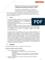 Diplôme D'ingénieur Génie de L'environnement: Spécialité Matériaux