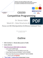 CS3233 CS3233 Competitive Programming P G G: Dr. Steven Halim Dr. Steven Halim Week 02 - Data Structures & Libraries