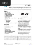 MP34DB01: MEMS Audio Sensor Omnidirectional Digital Microphone