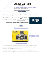 Exakta VX 1000 Instruction Manual, User Guide