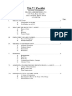 TiTLE VII Checklist