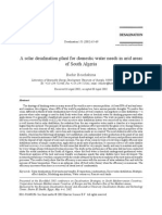 2002 A Solar Desalination Plant For Domestic Water Needs in Arid Areas of South Algeria